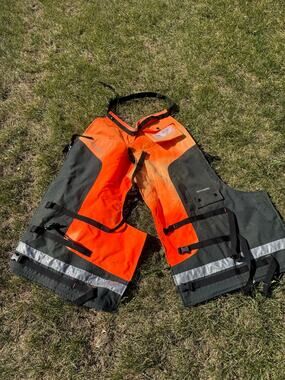 Husqvarna, Technical Apron Wrap Chainsaw Chaps Chaps. Size Waist OSFA, Leg 36".